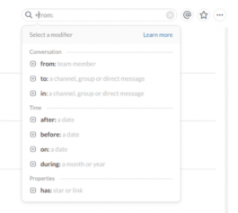 slack advanced search
